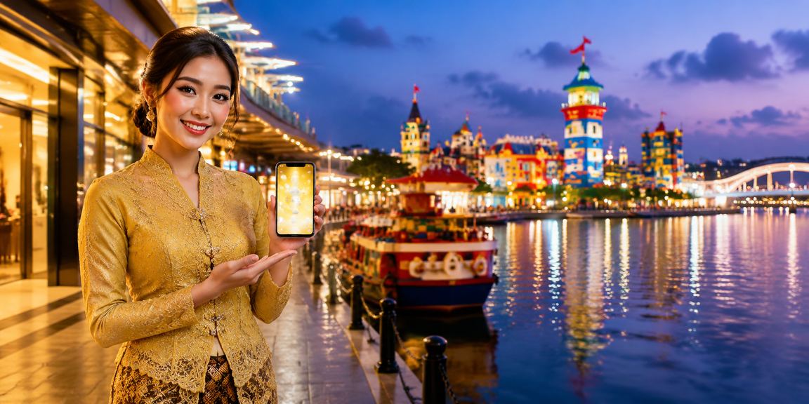 Loteri Malaysia dengan pakaian tradisional kebaya
